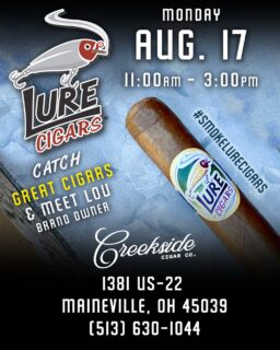EVENT - CREEKSIDE CIGAR CO. - Maineville, OH! Join us on Monday 8/17 from 11:00am-3:00pm for coffee and a chance to ‘Smoke Great Cigars & Tell Tall Tales… in Good Company’ 🔥🎣💨❤️

Creekside Cigar Co.
1381 US-22
Maineville, OH 45039
(513) 630-1044 

#cigars #creeksidecigarco #sigc #smokegreatcigarstelltalltales #lurecigars